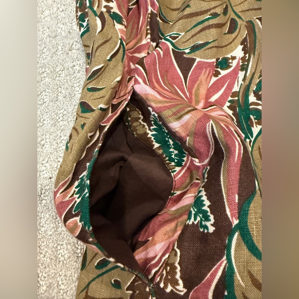 NWT! Madewell Goldie Linen Tropical Slip Dress - Picture 7 of 8
